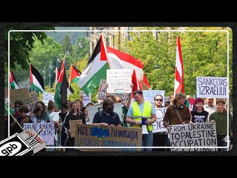 „Nuo Ukrainos iki Palestinos, okupacija — nusikaltimas“: video reportažas iš protesto